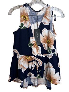 Luck Lisa Floral Sleeveless Peplum